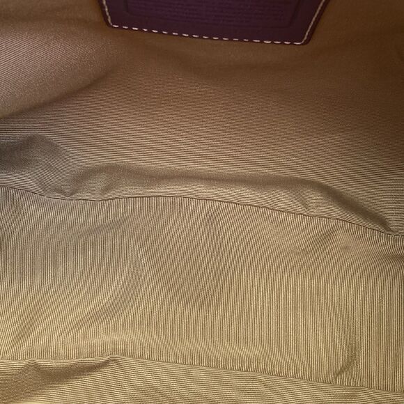 Coach Hamilton Purple Pebbled Leather Hobo Silver Turnlock Shoulder Bag F13956 - Picture 12 of 16